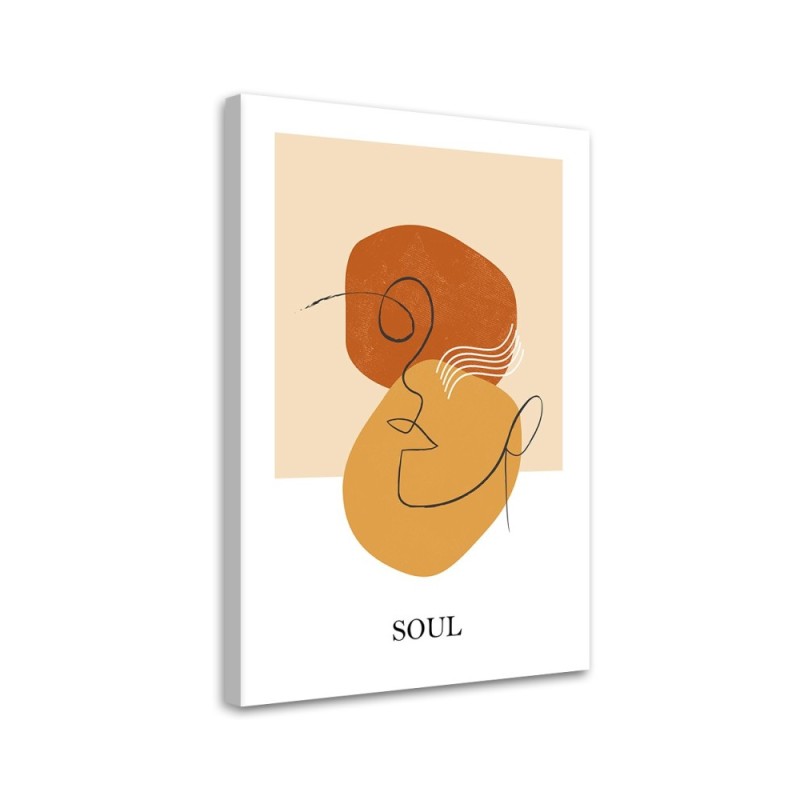 Dekoratives Leinwandbild - Formen und Linien im Boho-Stil | Feeby