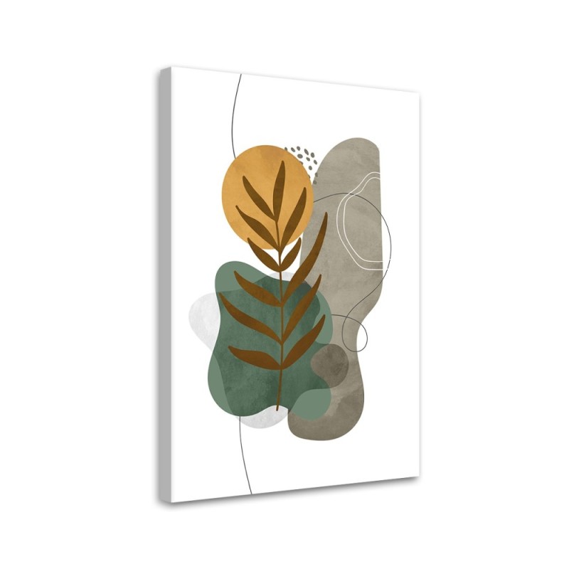 Leinwandbild - Botanische Boho-Formen | Feeby