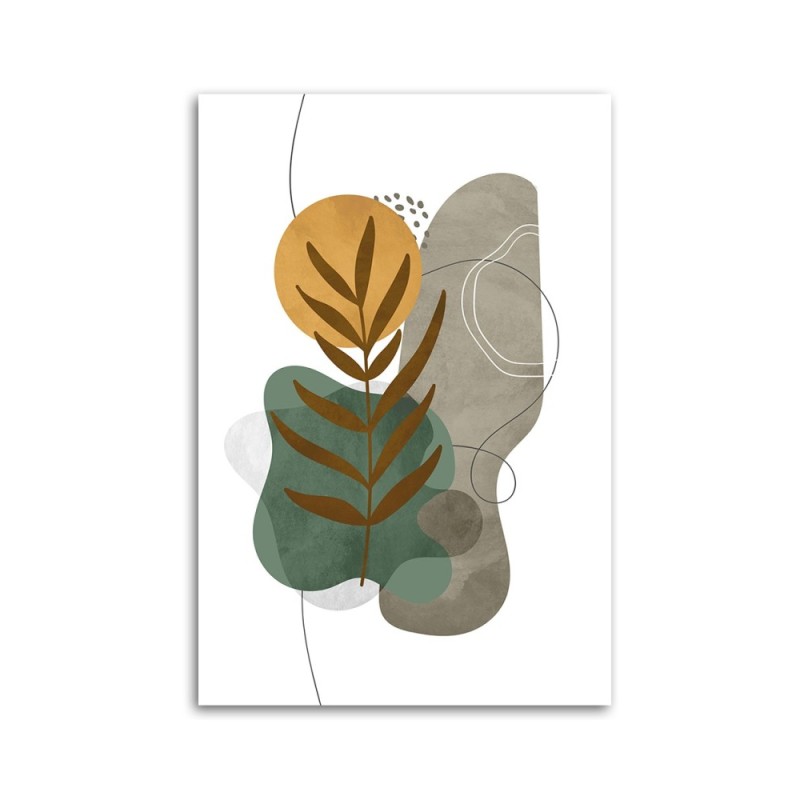 Leinwandbild - Botanische Boho-Formen | Feeby