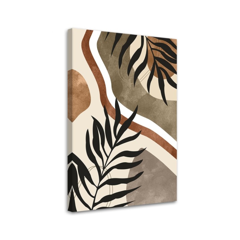 Leinwanddruck - Boho-Blätter und -Zweige | Feeby