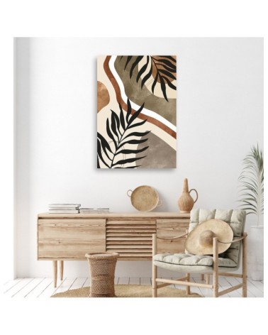 Leinwanddruck - Boho-Blätter und -Zweige | Feeby