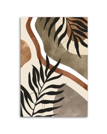 Obraz w stylu boho do salonu - Liście i gałązki