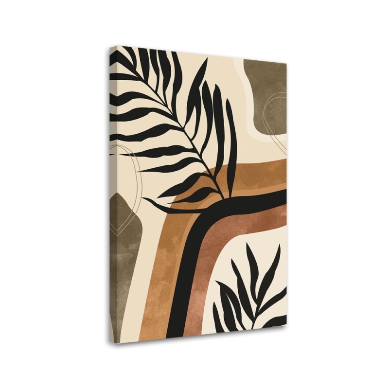 Bild auf Leinwand - Blätter und Zweige im Boho-Stil | Feeby