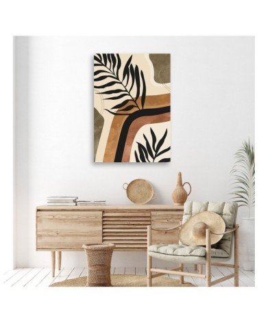 Bild auf Leinwand - Blätter und Zweige im Boho-Stil | Feeby