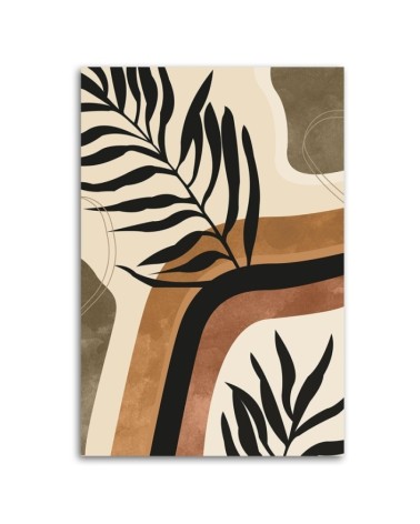 Bild auf Leinwand - Blätter und Zweige im Boho-Stil | Feeby