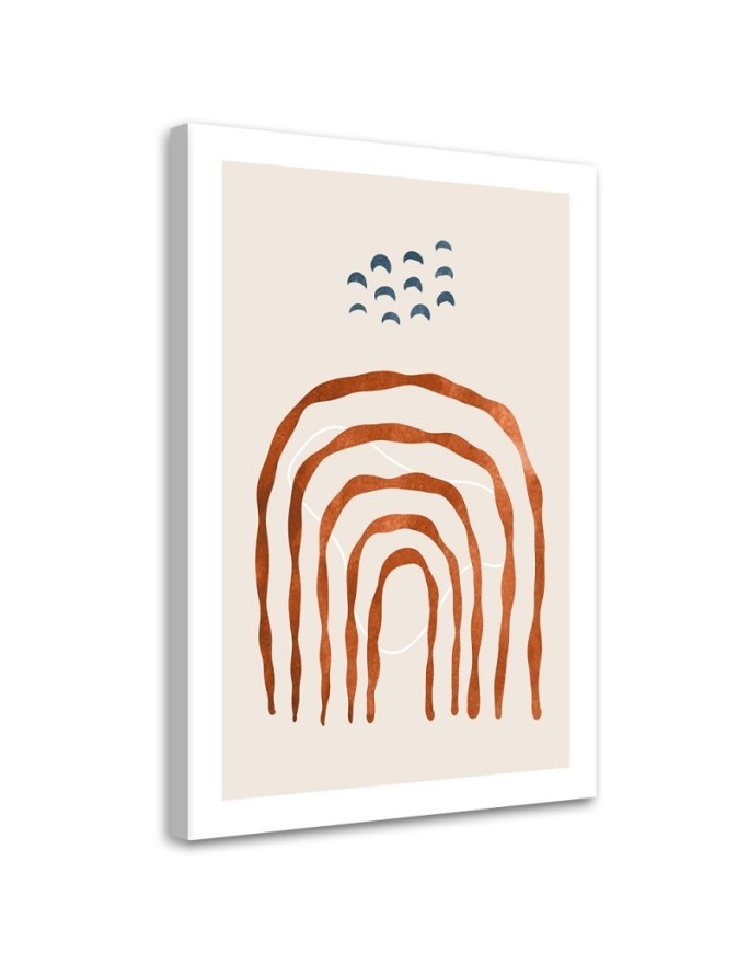 Leinwandbild modern - Regenbogen im Boho-Stil | Feeby