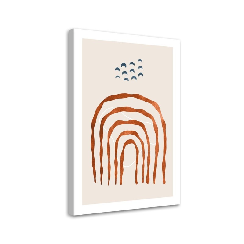 Leinwandbild modern - Regenbogen im Boho-Stil | Feeby