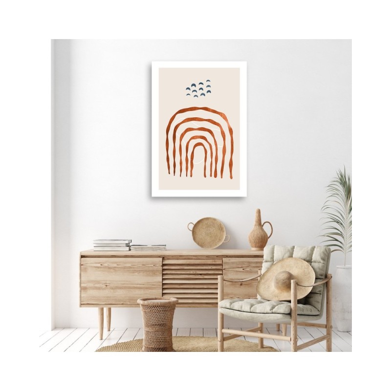 Leinwandbild modern - Regenbogen im Boho-Stil | Feeby