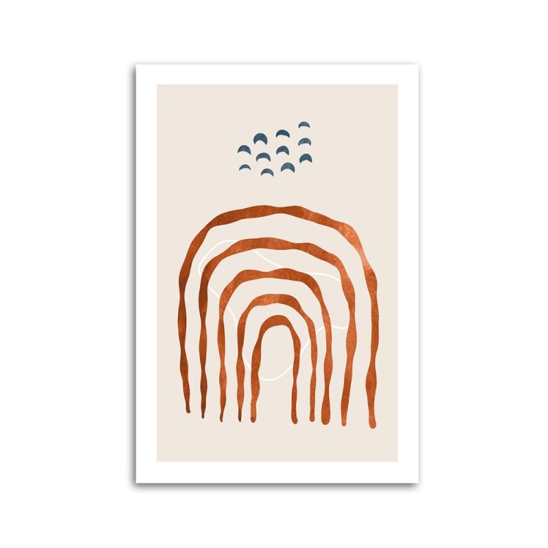 Leinwandbild modern - Regenbogen im Boho-Stil | Feeby