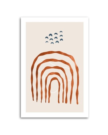 Leinwandbild modern - Regenbogen im Boho-Stil | Feeby