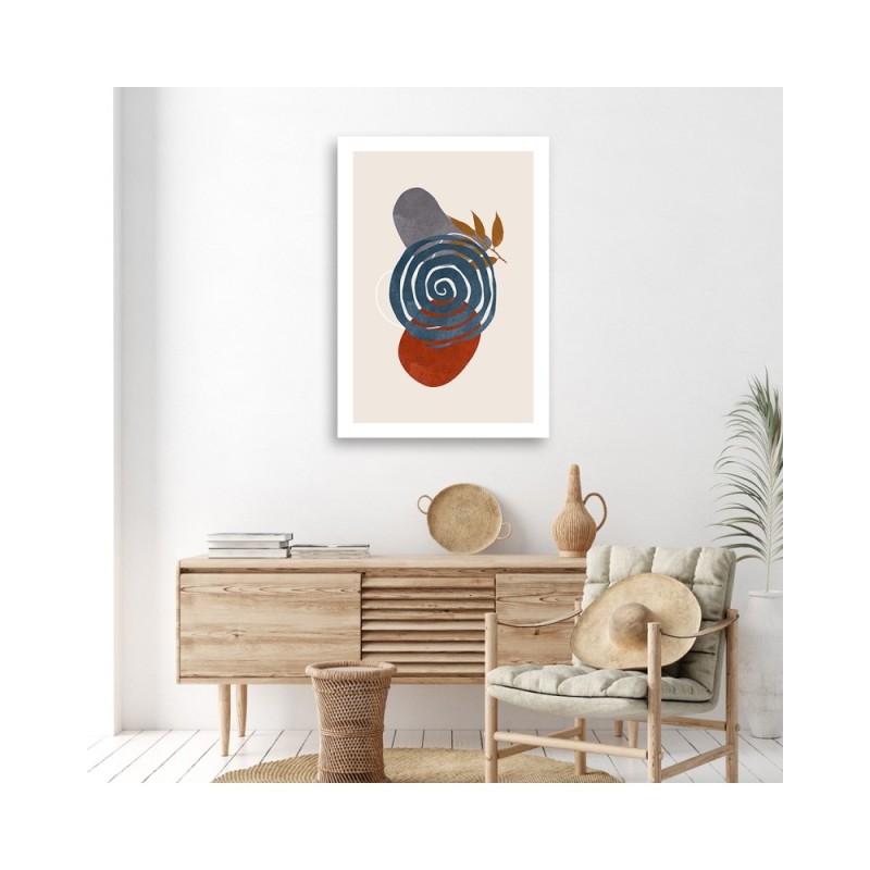 Bild auf Leinwand - Geometrische Kreise und Boho-Formen | Feeby