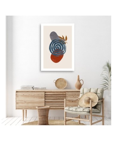 Bild auf Leinwand - Geometrische Kreise und Boho-Formen | Feeby