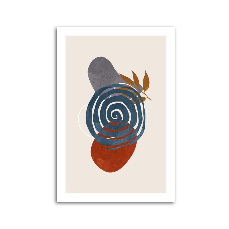 Bild auf Leinwand - Geometrische Kreise und Boho-Formen | Feeby