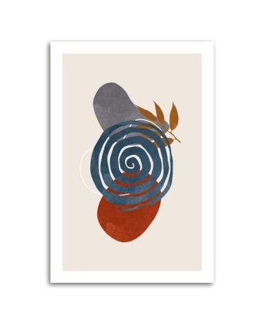 Bild auf Leinwand - Geometrische Kreise und Boho-Formen | Feeby