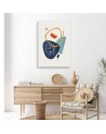 Obraz minimalistyczny na ścianę do salonu - Boho twarz linie i kształty