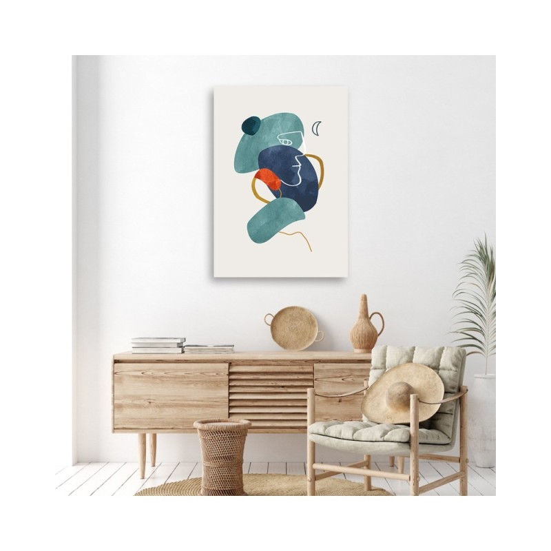 Leinwandbild - Geometrische Abstraktion im Boho-Stil | Feeby