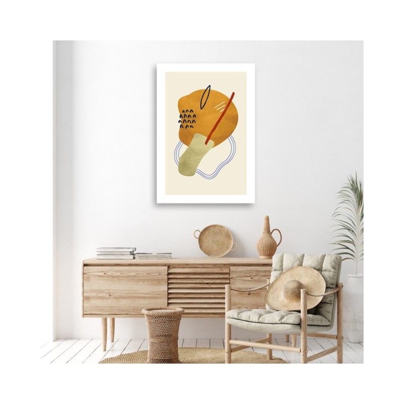 Modernes Wandbild - Konturen und Boho-Formen | Feeby