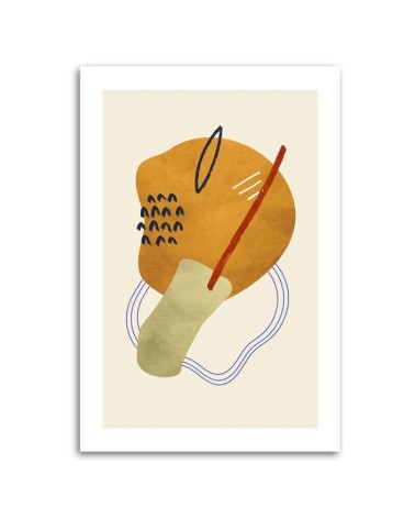 Modernes Wandbild - Konturen und Boho-Formen | Feeby