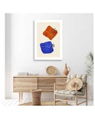 Dekoratives Leinwandbild - Abstrakte Boho-Formen | Feeby