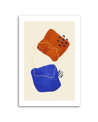 Dekoratives Leinwandbild - Abstrakte Boho-Formen | Feeby