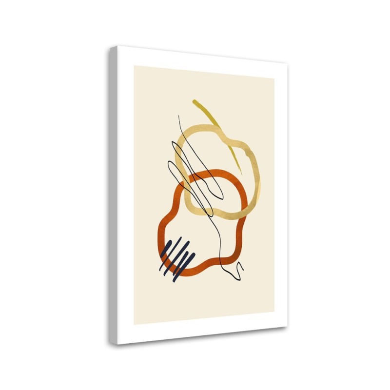 Leinwandbild - Formen und Linien im Boho-Stil | Feeby