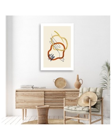 Leinwandbild - Formen und Linien im Boho-Stil | Feeby