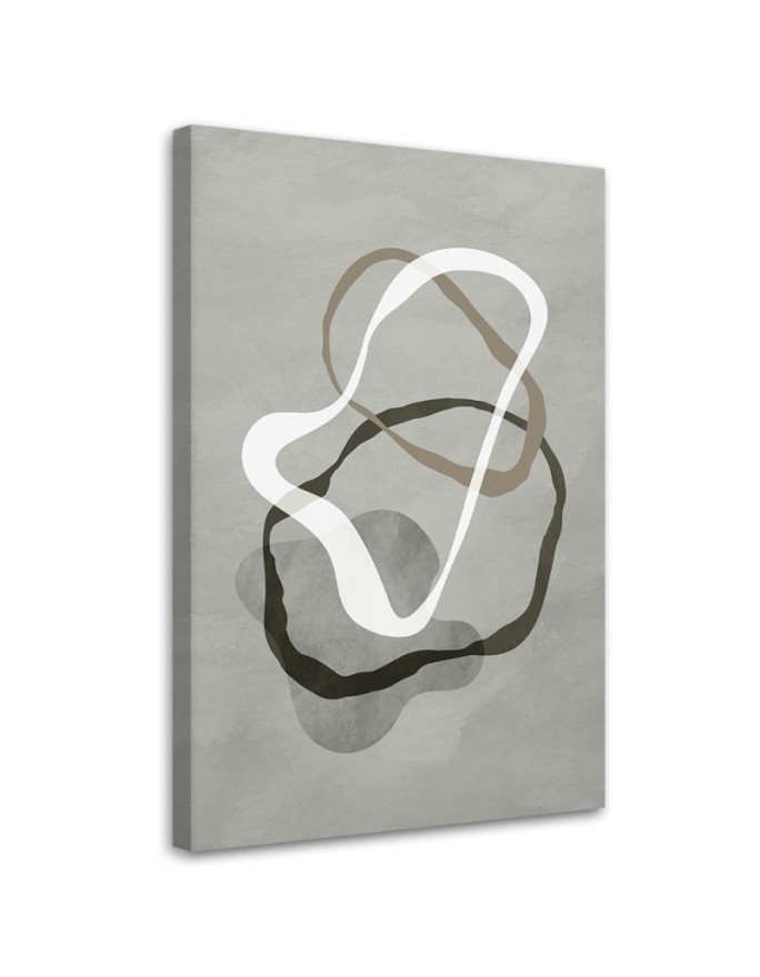 Modernes Wandbild - Abstrakte graue Boho-Linien | Feeby