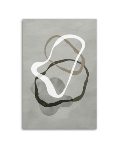 Modernes Wandbild - Abstrakte graue Boho-Linien | Feeby