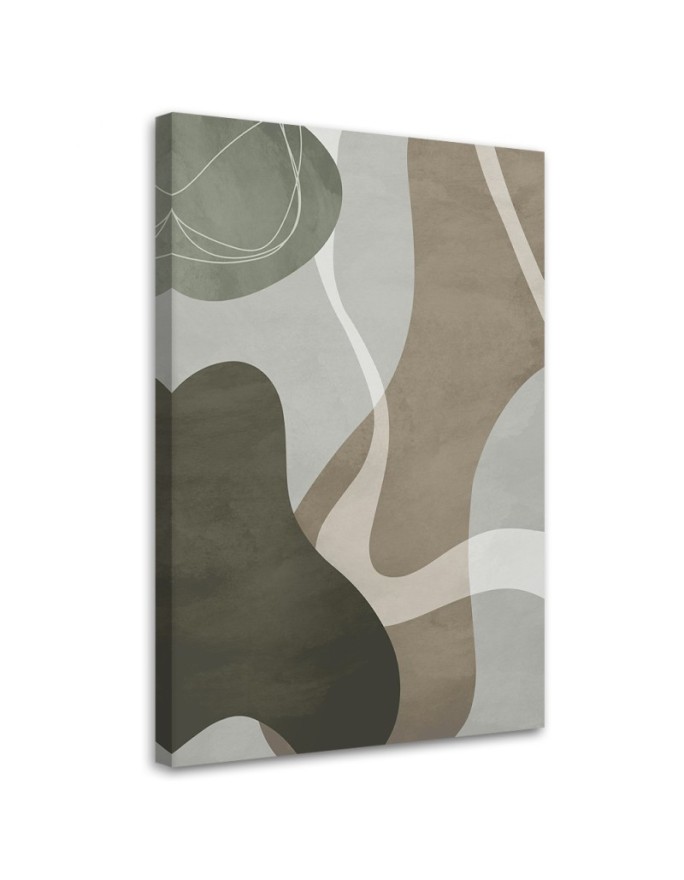 Bild auf Leinwand - Graue Boho-Formen | Feeby