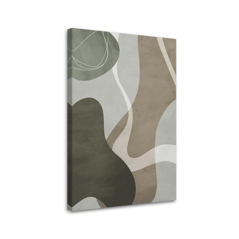 Bild auf Leinwand - Graue Boho-Formen | Feeby