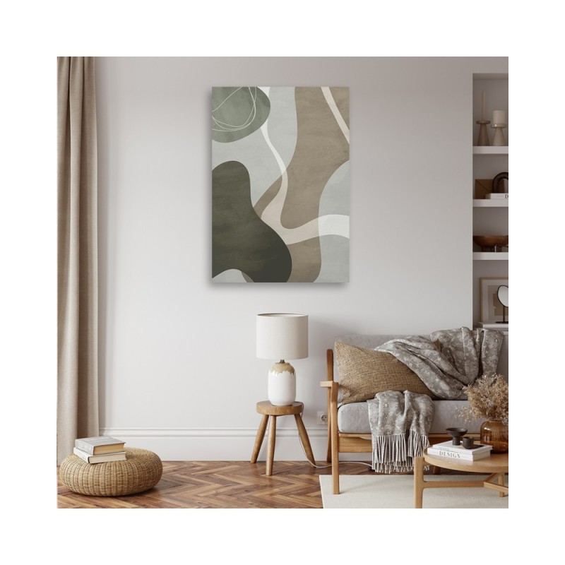 Bild auf Leinwand - Graue Boho-Formen | Feeby