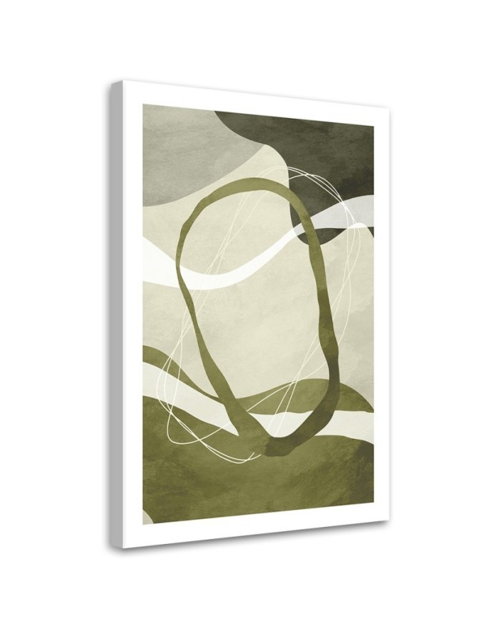 Leinwandbild - Boho Abstraktion grün | Feeby