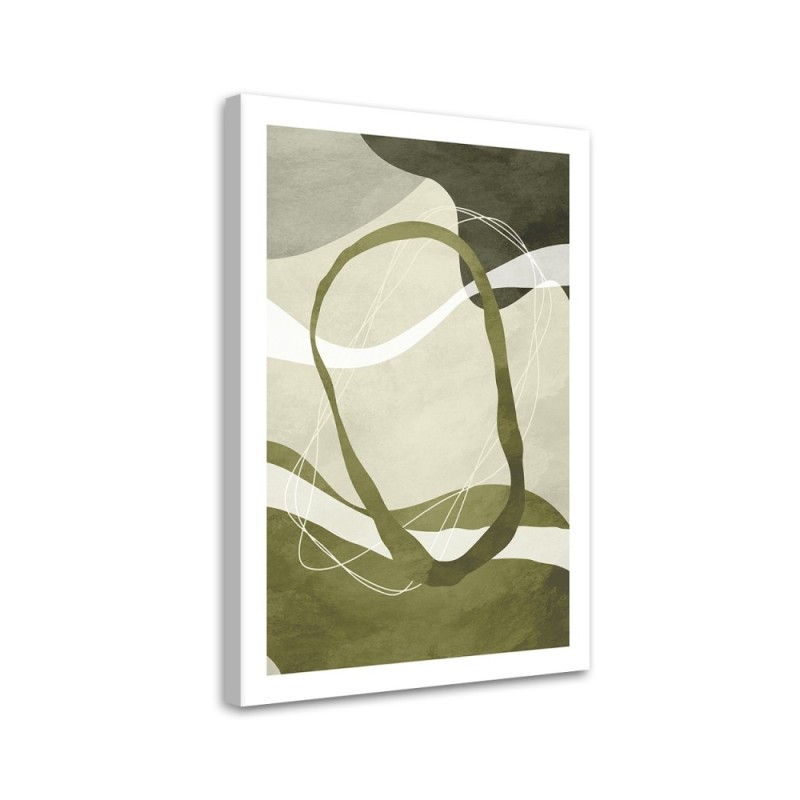 Leinwandbild - Boho Abstraktion grün | Feeby