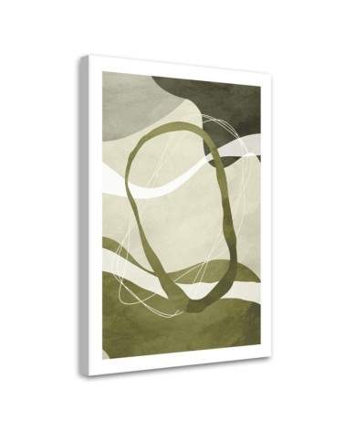 Leinwandbild - Boho Abstraktion grün | Feeby