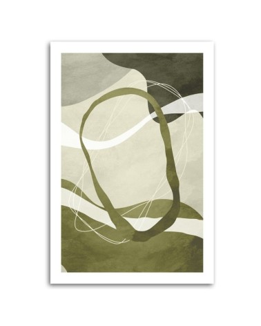 Leinwandbild - Boho Abstraktion grün | Feeby