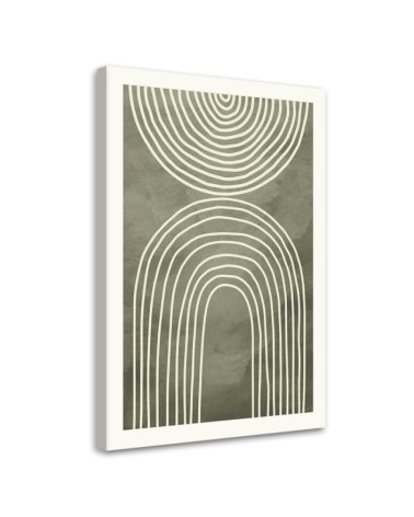 Modern wall painting - Boho green arches