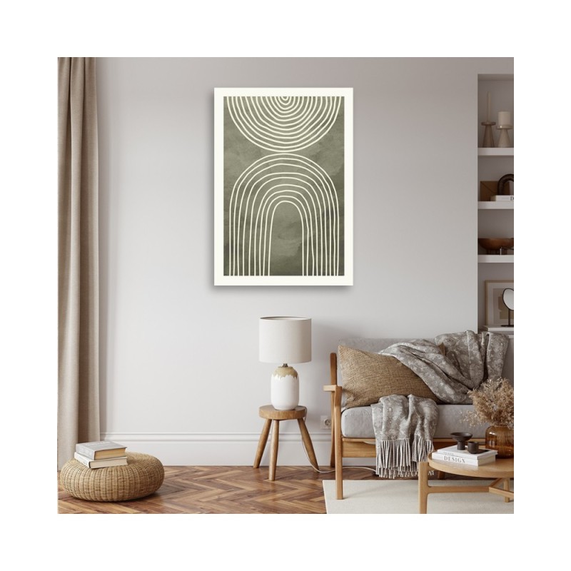 Bild auf Leinwand - Grüne Bögen | Feeby