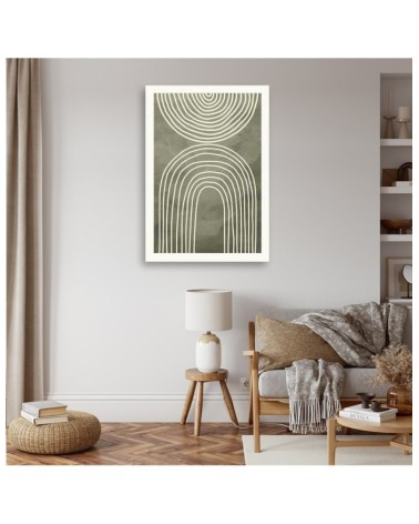 Bild auf Leinwand - Grüne Bögen | Feeby