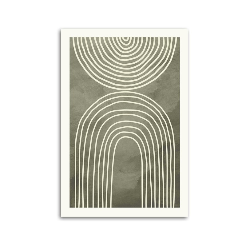 Bild auf Leinwand - Grüne Bögen | Feeby