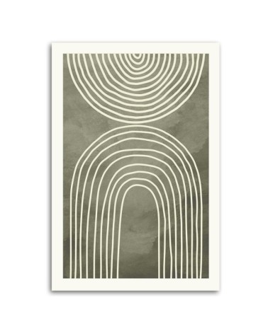 Bild auf Leinwand - Grüne Bögen | Feeby