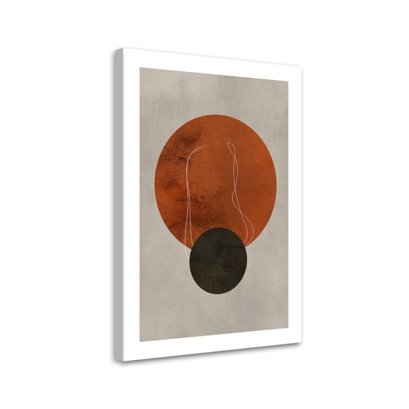 Leinwandbild modern - Kreise und Linien im Boho-Stil | Feeby