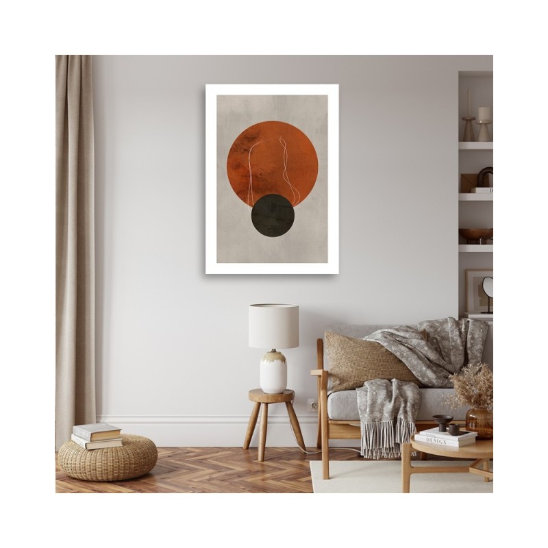 Leinwandbild modern - Kreise und Linien im Boho-Stil | Feeby