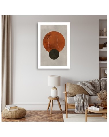 Leinwandbild modern - Kreise und Linien im Boho-Stil | Feeby