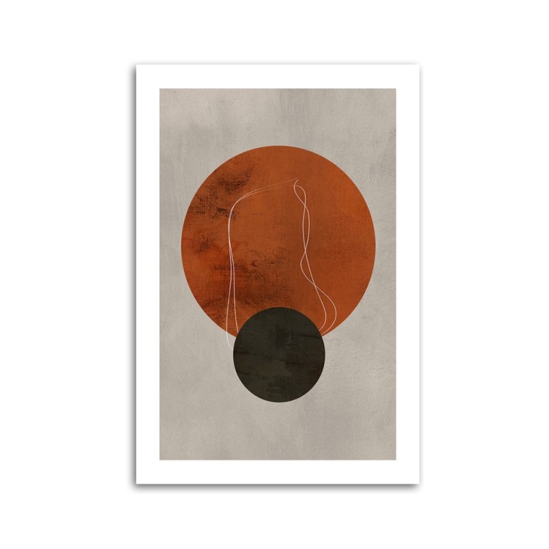 Leinwandbild modern - Kreise und Linien im Boho-Stil | Feeby