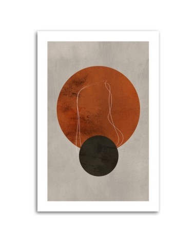 Leinwandbild modern - Kreise und Linien im Boho-Stil | Feeby