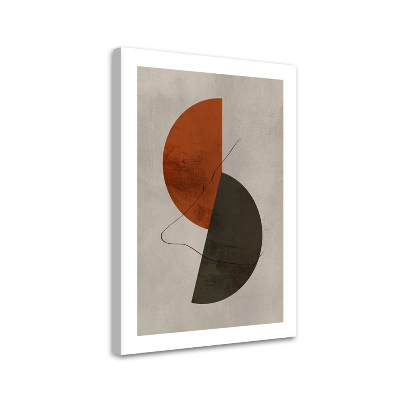 Leinwandbild - Halbkreise im Boho-Stil | Feeby