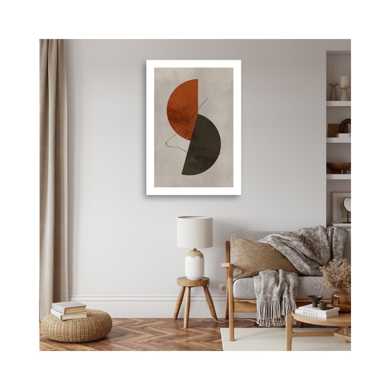 Leinwandbild - Halbkreise im Boho-Stil | Feeby