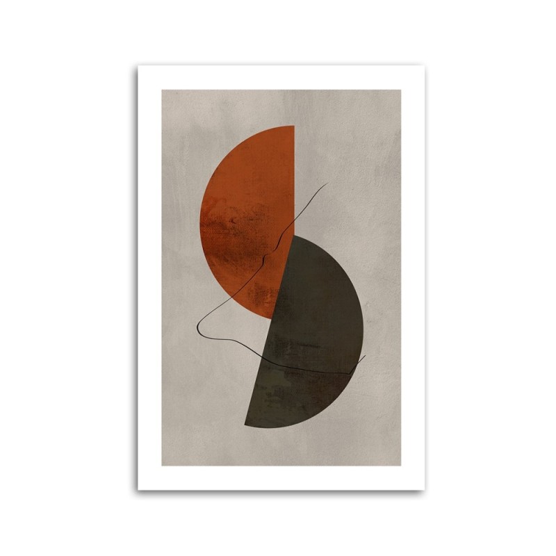 Leinwandbild - Halbkreise im Boho-Stil | Feeby