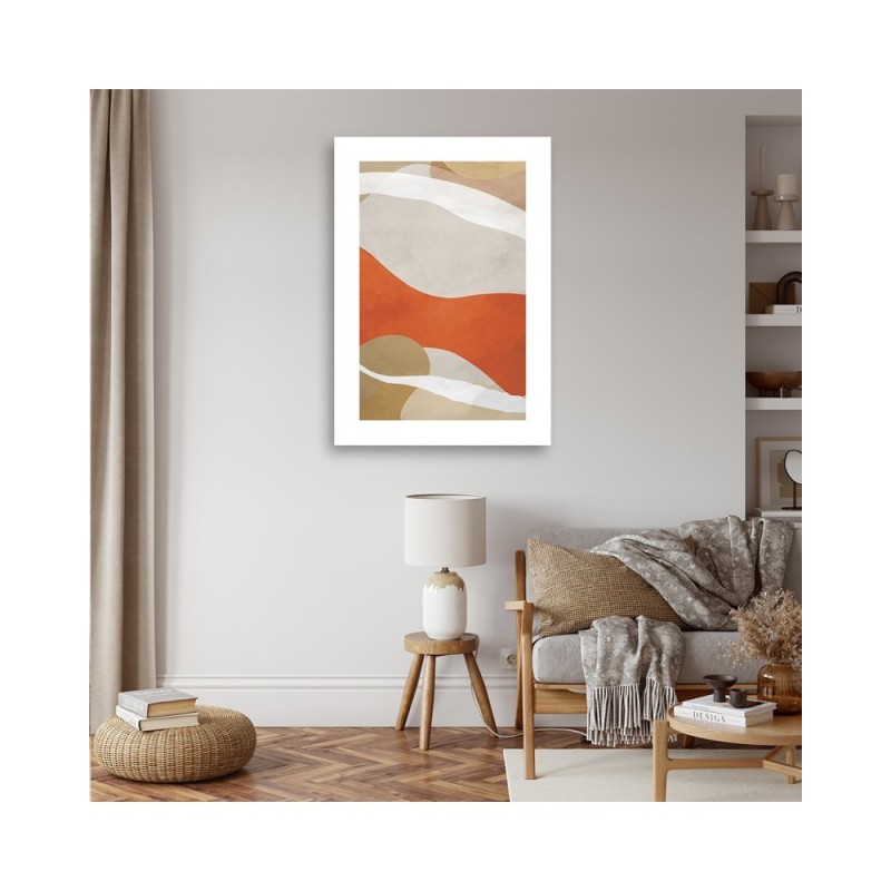 Leinwandbild - Abstrakte Boho-Linien und -Formen | Feeby