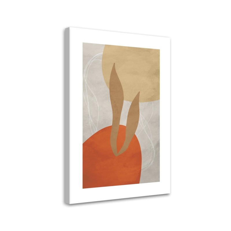 Wandbild für Wohnzimmer - Linien und Boho-Formen | Feeby